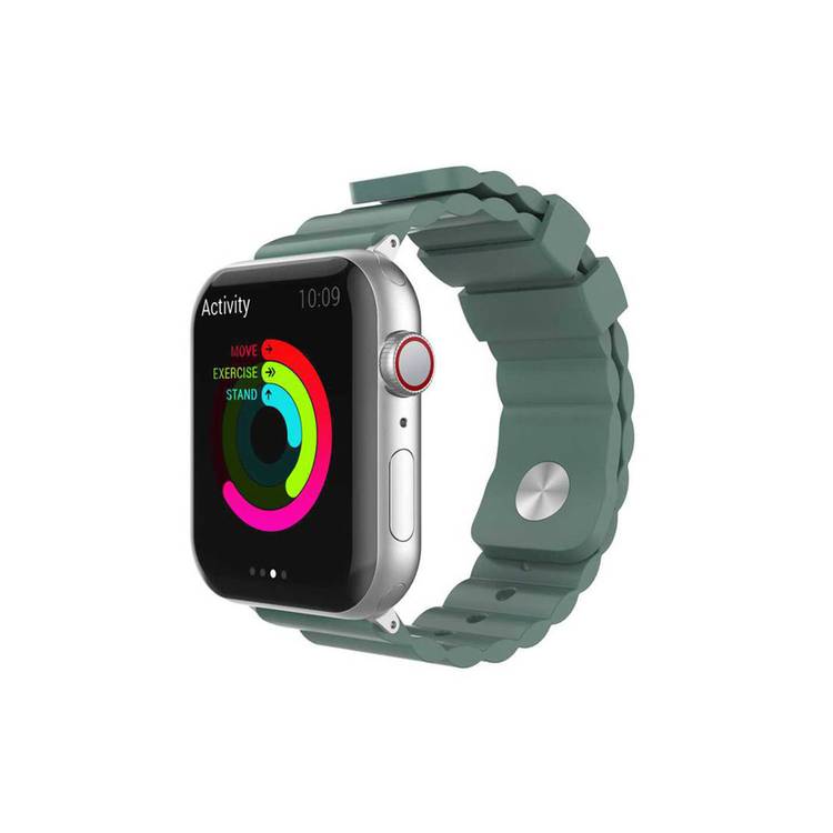 AhaStyle Rugged Design Premium Silicone Watch Band 44mm, Comfortable Silicone Breathable Replacement Wrist Band Strap Compatible for Apple Watch Series 5/4/3/2/1