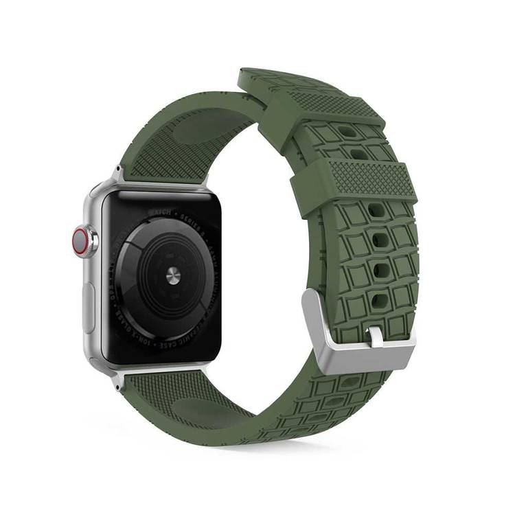 AhaStyle Tire Texture Premium Silicone Watch Band Compatible for Apple Watch 44mm, Premium Soft Silicone, Comfortable and Durable to Wear, Design with Groove Keep Arm Breathable