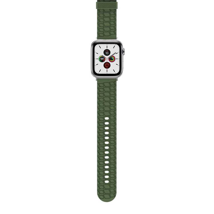 AhaStyle Tire Texture Premium Silicone Watch Band Compatible for Apple Watch 44mm, Premium Soft Silicone, Comfortable and Durable to Wear, Design with Groove Keep Arm Breathable