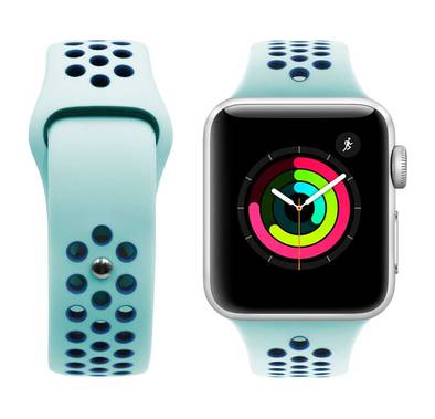 Porodo Nike Watch Band Compatible for Apple Watch 40mm / 38mm - Light Blue/Dark Blue