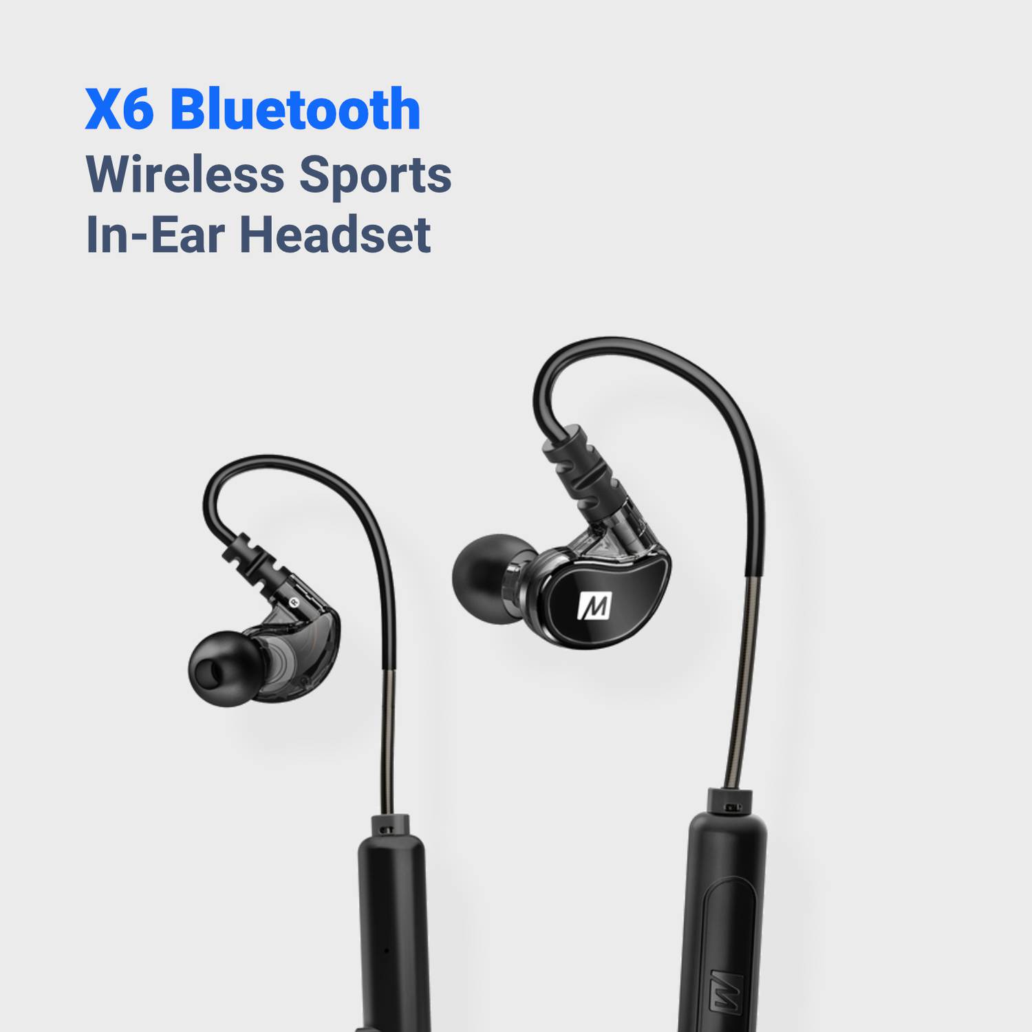 MEE X6 G2 - BLACK set de auriculares deportivos inalámbricos Blueto