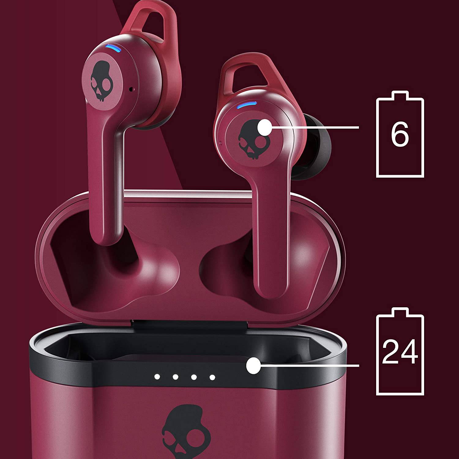 Skullcandy Indy Evo True Wireless In Ear Earphones with Call Track and Volume via Touch Controls 3 S2IVW N741