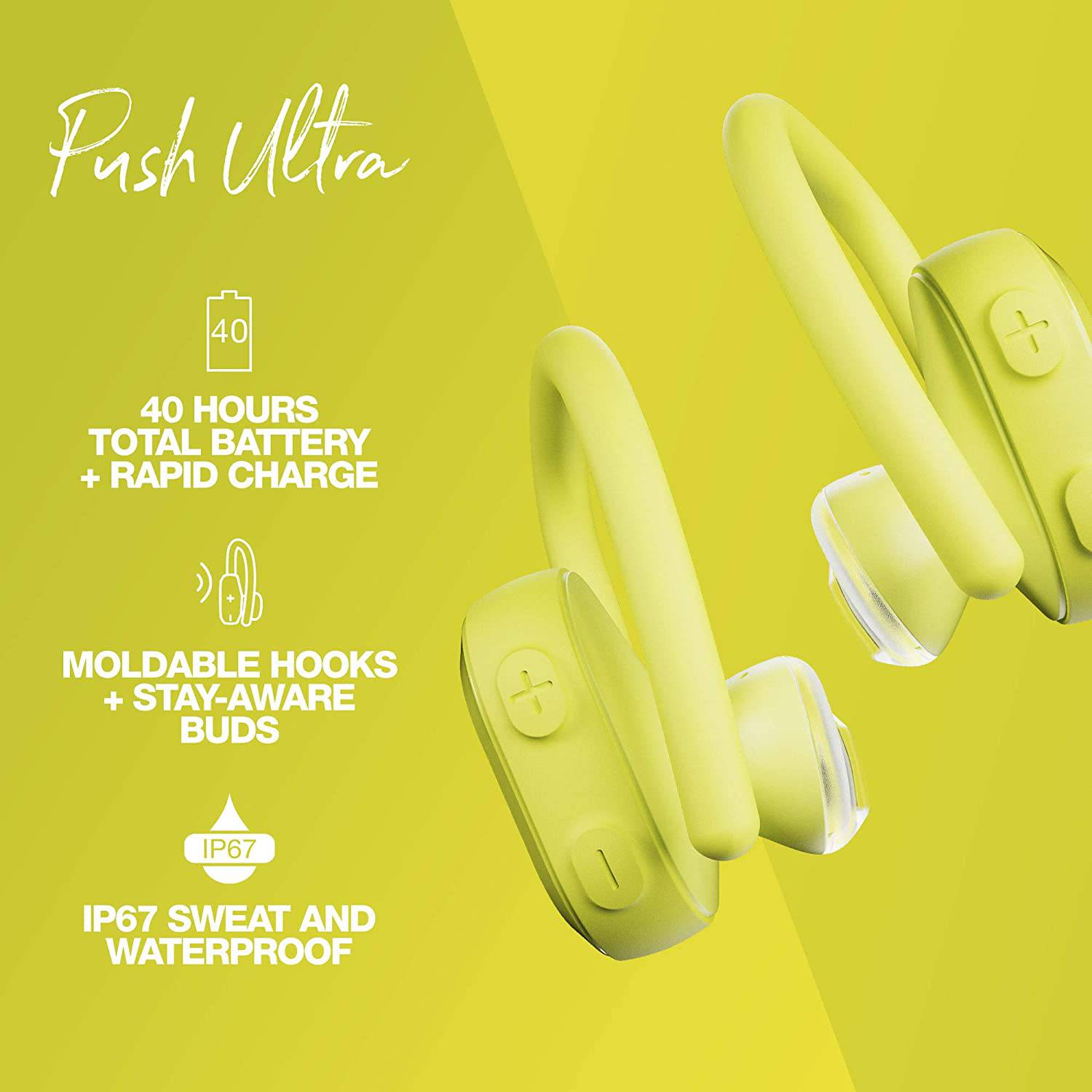 Skullcandy Push Ultra True Wireless Earbuds With 40 Hour Battery