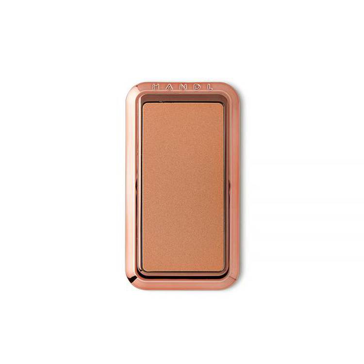 Handl Solid Mobile Stand Phone Grip, Pairs with Any Smart Phone, Multi-functional Kickstand, Compatible with Wireless Charging, Phone grip and Stand - Rose Gold