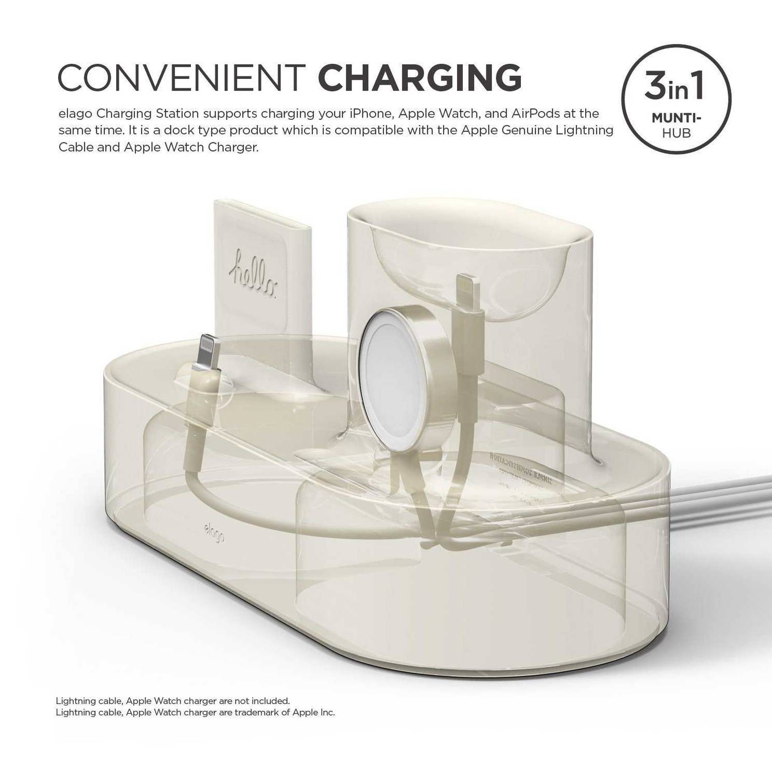 Elago 3 in 1 charging outlet hub for apple products