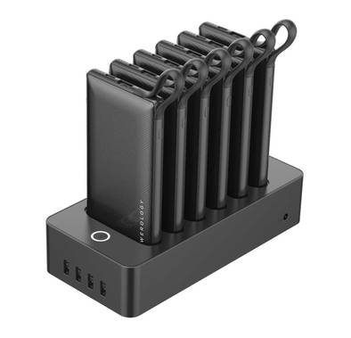 Powerology 6 in 1 Power Bank Station 10000mAh With Built-...