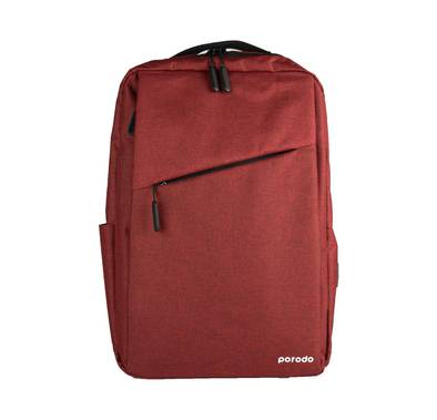 Porodo Lifestyle Nylon Fabric Computer Backpack 15.6"  - Red