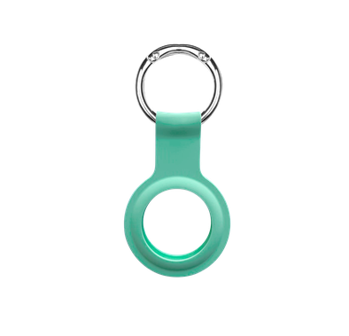 Devia Silicone Case with Key Ring Compatible with AirTag, Anti-Scratch Case, Protective Skin Cover, Easy to Carry Anti-Lost Holder Suitable for AirTag Bluetooth Tracker Green