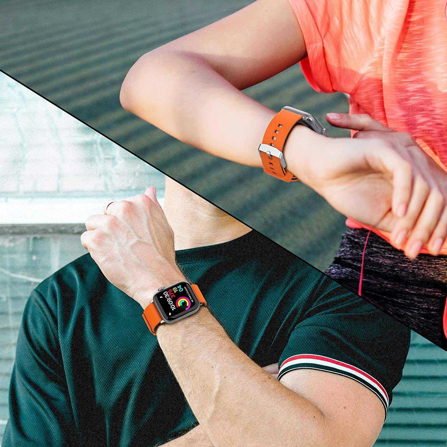 AhaStyle Premium Silicone Breathable Watch Band for Apple Watch 42