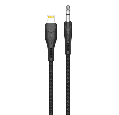 Green Lion Audio Cable, Braided Lightning to 1.2meter, Male Aux Stereo Audio Cable Headphone Jack Adapter, Car Aux Audio Cable