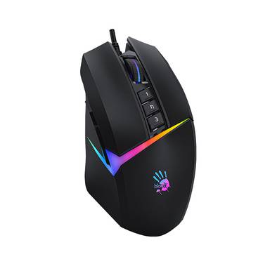 Bloody W60 Max Activated Gaming mouse with 10,000 CPI USB Activated, BC3332-A 10K Sensor - Black
