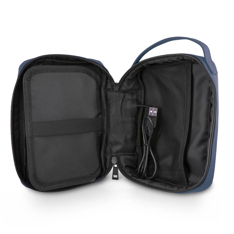 CG MOBILE U.S.Polo Assn. Nylon Tablet Organizer Case Bag for Electronic Accessories Charger Cord, Portable External Hard Drive, USB Cables, Power Bank, SD Memory Cards, Earphone
