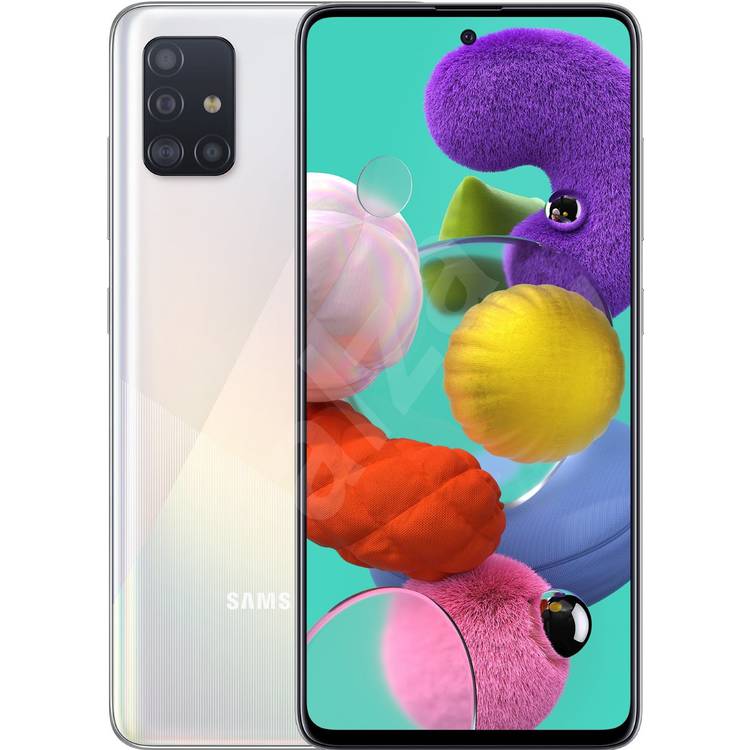 Samsung Galaxy A51 Smartphone Dual SIM 4G LTE 6GB RAM / 128 GB, Ultra  High-Resolution Quad Camera, 4 (A51FD-128GB-WH)
