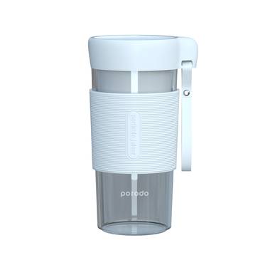 Porodo Portable Juicer with 350mL Capacity, 50W High-Power Motor, Stainless Steel Blades, 2200mAh Battery Capacity, Convenient Carry Strap - White