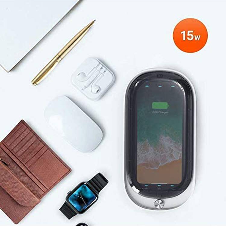UV Disinfection Box By Porodo for Mobile Phone, Face Mask ,Sterilizer Small Portable Sterilizer, Suitable For All Smart Phones, Jewelry, Car Keys, Watches And Glasses - White