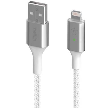 Lightning to USB Cable Belkin CAA007bt04WH Smart LED Lightning to USB Cable - White