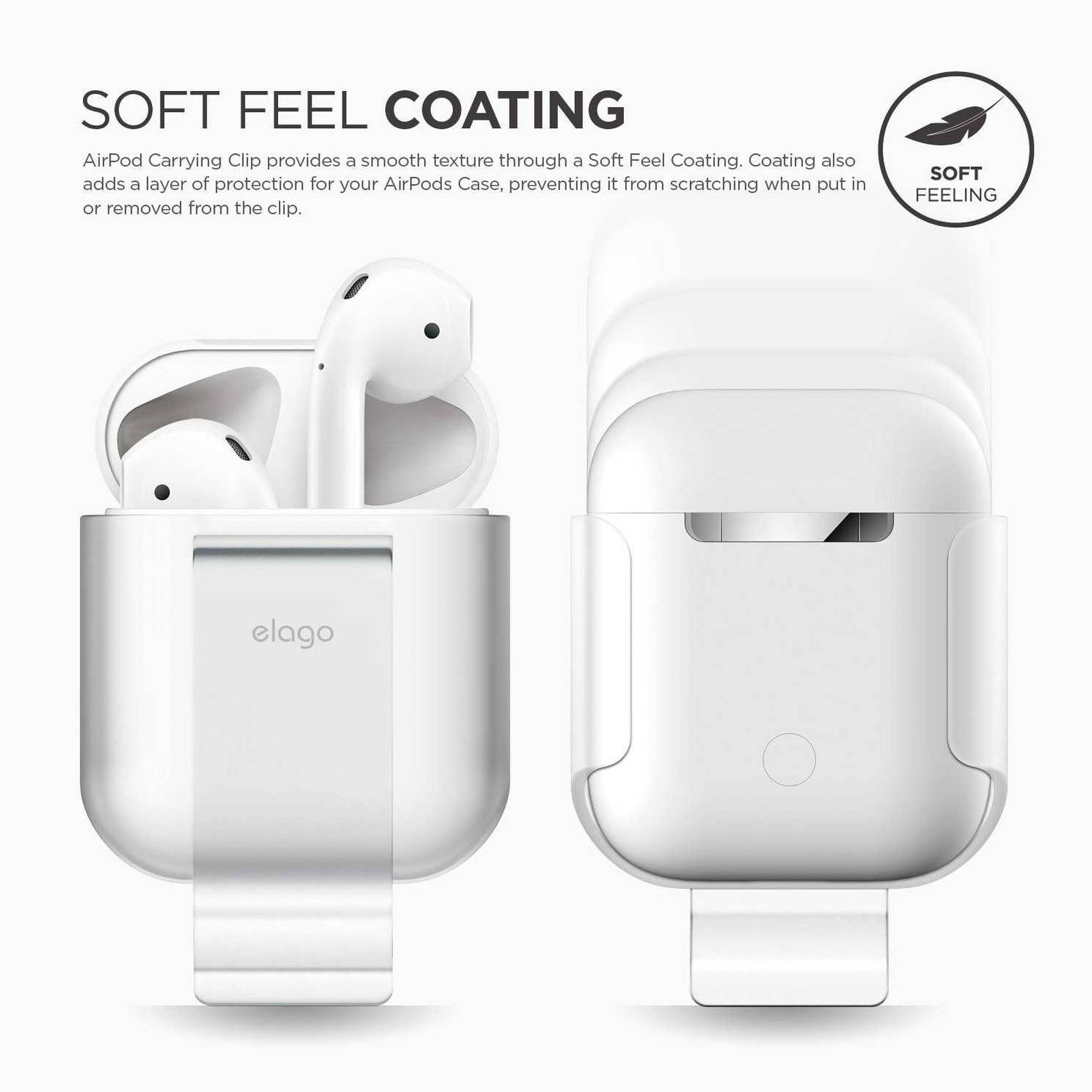 Elago AirPods Belt Clip Carrying Clip for AirPods 1 2