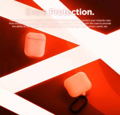Airpods new arrivals glowing orange