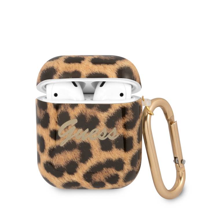 Cheetah print top airpod case