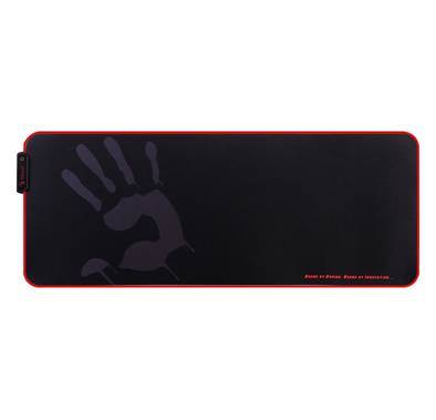 Bloody MP-80N Neon Gaming Mouse Pad, Ultra-smooth Surface, Non-slip Rubber Base, Detachable Cable - Black