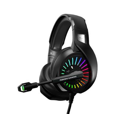 Porodo Wired Gaming Headset RGB Breathing Lights - Black