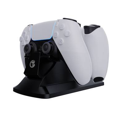 GameSir Dual Controller Charging Station with LED Indicator, Quick Charging Cable Power Dock for PS5 Game Controller - Black