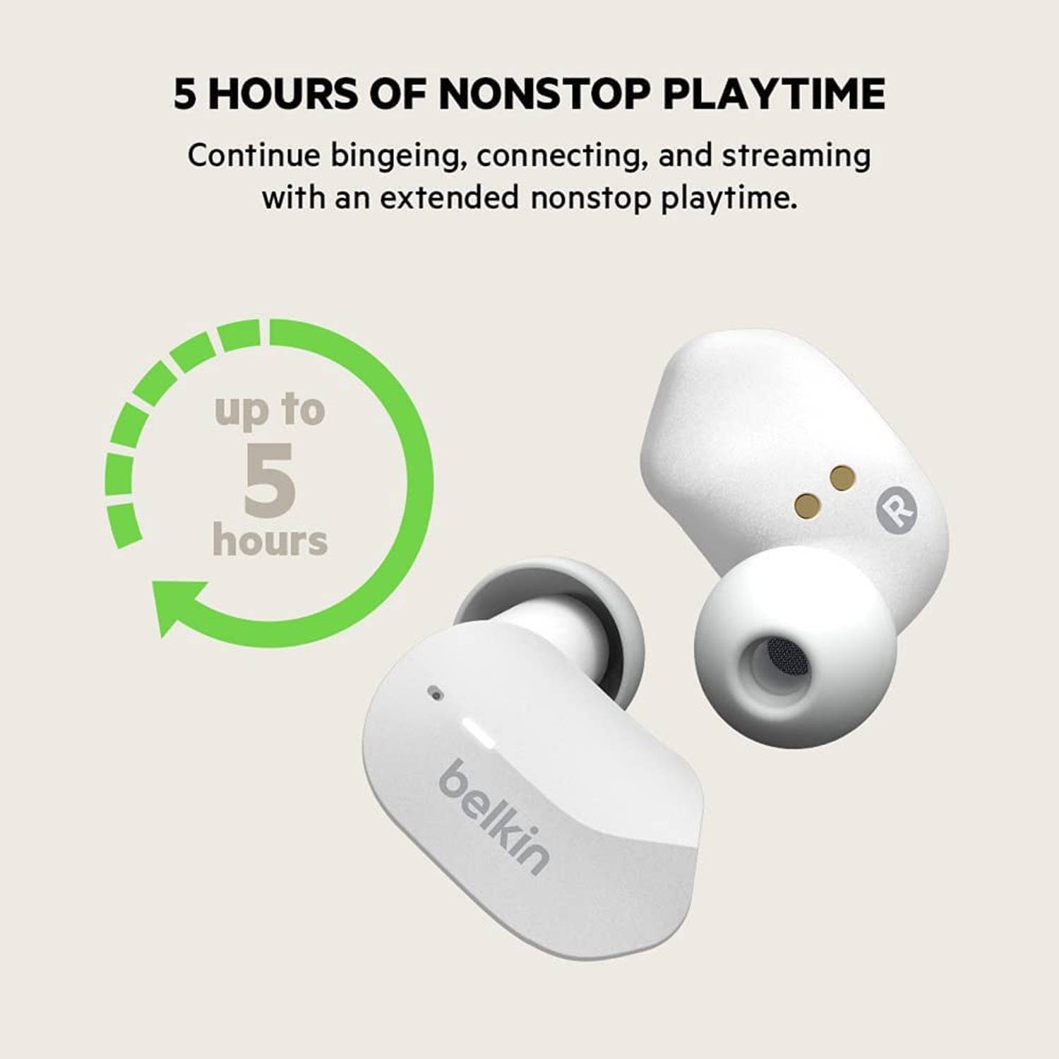 Belkin SOUNDFORM True Wireless Earbuds with Intuitive Touch