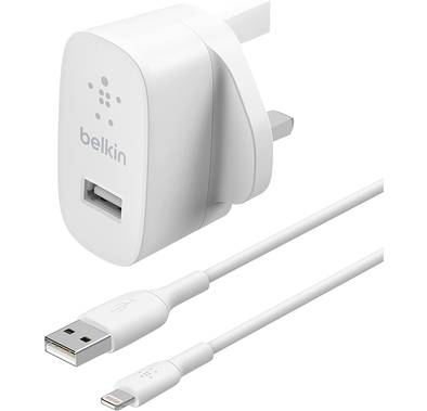 Belkin Charger Adapter WCA002my1MWH Charge USB-A Wall Charger 12W - White