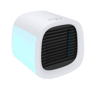 Evapolar evaCHILL 3 in 1 Personal Portable Evaporative Air Cooler, Humidifier, Purifier 7.5W with Handle and Ice-blue LED Light, One Button-control, Ergonomic