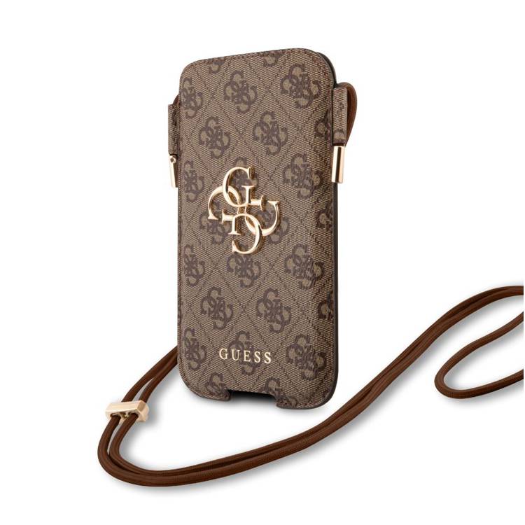 CG MOBILE Guess 4G Script Crossbody Pouch Case with Cord