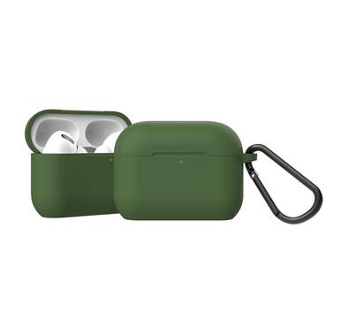 Green Lion Berlin Series Case for AirPods Pro with Anti-Lost Ring, Anti-scratch, Anit-fingerprint, Easy Installation, Silicone Material, Slim and Lightweight - Green