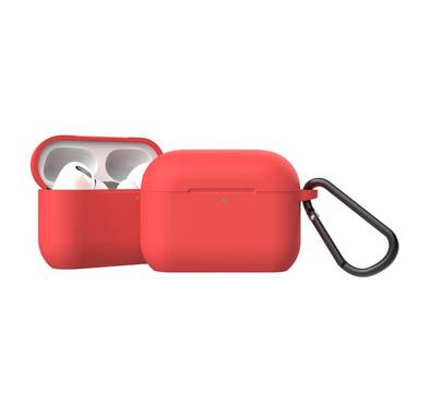 Green Lion Berlin Series Case for AirPods Pro with Anti-Lost Ring, Anti-scratch, Anit-fingerprint, Easy Installation, Silicone Material, Slim and Lightweight - Red
