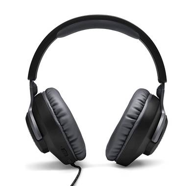 JBL Quantum 100 Wired Over-Ear Gaming Headset with Flip-up Mic, Quantum Sound Signature, Memory Foam Ear Cushions, Voice Focus Directional Boom Mic - Black