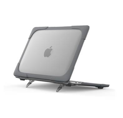 Green Lion Armor Shell Shockproof Case, Heavy Duty Hard Shell Protective Cover with Fold Kickstand Compatible for MacBook Air 13.3" ( 2020 ) Easy Access to All Ports, 360°