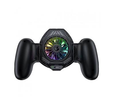 GameSir F8 Pro Mobile Cooling Fan with Ergonomic Handgrip, Up to 17.3cm Phone Compatibility, Detachable & Adjustable Joystick, Wired Type-C Connector, RGB Backlight - Black