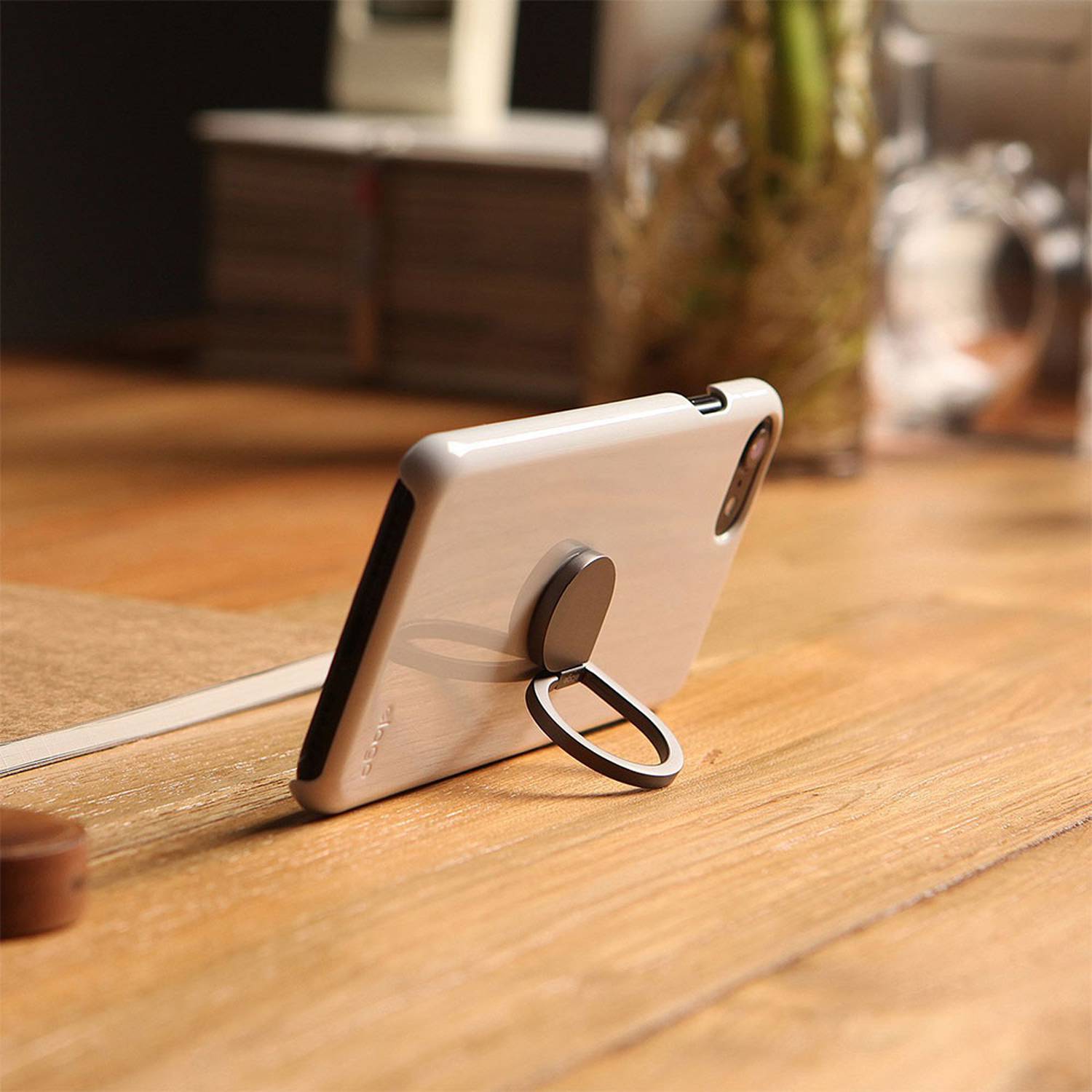Finger Ring Stand Rotation Cell Phone Ring Holder Stand Silver