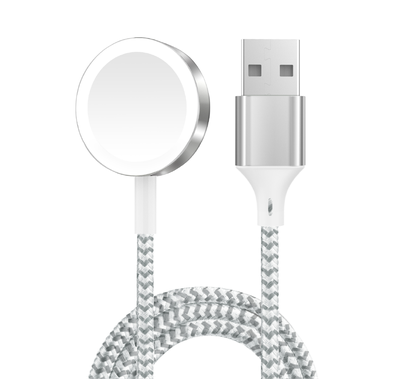 Green Lion Magnetic Braided Nylon Charging Cable 1.2M ( USB-A Interface ) Compatible for iWatch Series SE/6/5/4/3/2, Magnetic Charging Cable Cord, Powerful Magnetic Charging Pad