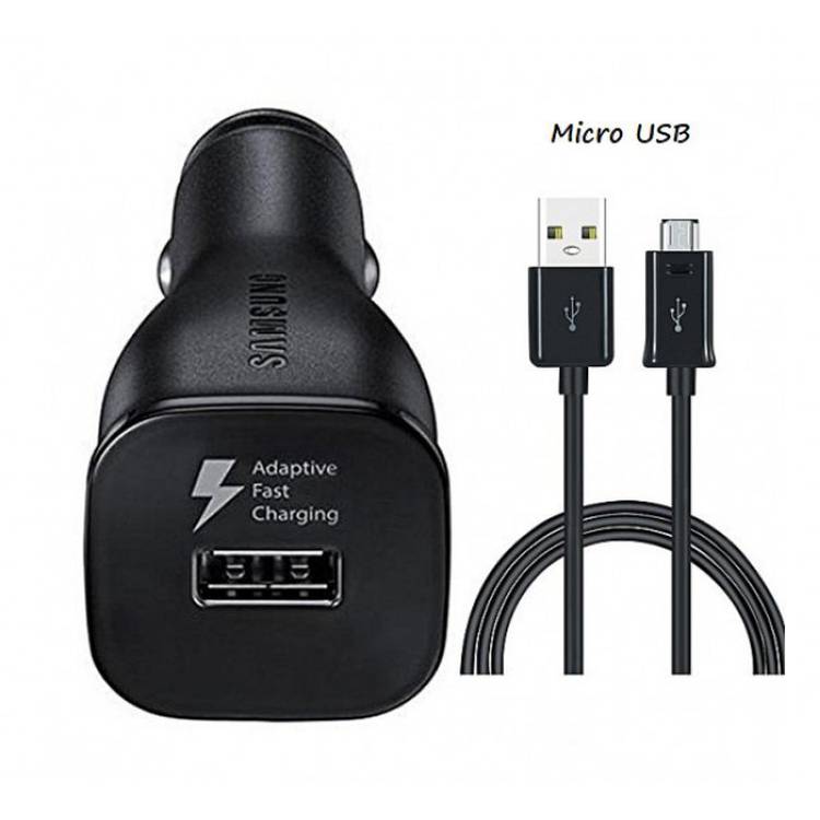 Samsung Car Charger 15W with Micro USB Cable 2A, Fast Charging Car Charger, Compact  Size Car Power A