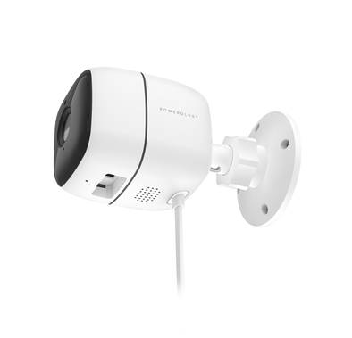 Powerology Security Outdoor Camera  with 110° Wide-Angle Lens, Full HD 1080P Resolution, Up to 10m Night vision, Two-Way Talk, Motion Sensor - White