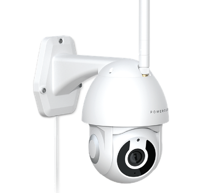 Powerology Wifi Smart Outdoor Camera 360 Horizontal and Vertical Movement - White