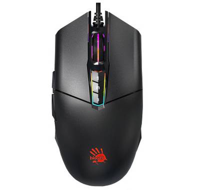 Bloody P91 Pro Esports Grade 16000 CPI Customizable RGB Gaming Mouse, Infrared Wheel, 6 Weapon Modes of Left Key, PixArt PMW3389 Gaming Engine - Black