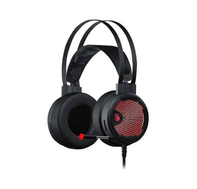 Bloody M620T Gaming Headset with LED Neon Backlit, Gaming Tone Controller (Smart Gaming / 2.0 Music / 7.1 Surround Sound), Protein Leather Ear Pads - Black