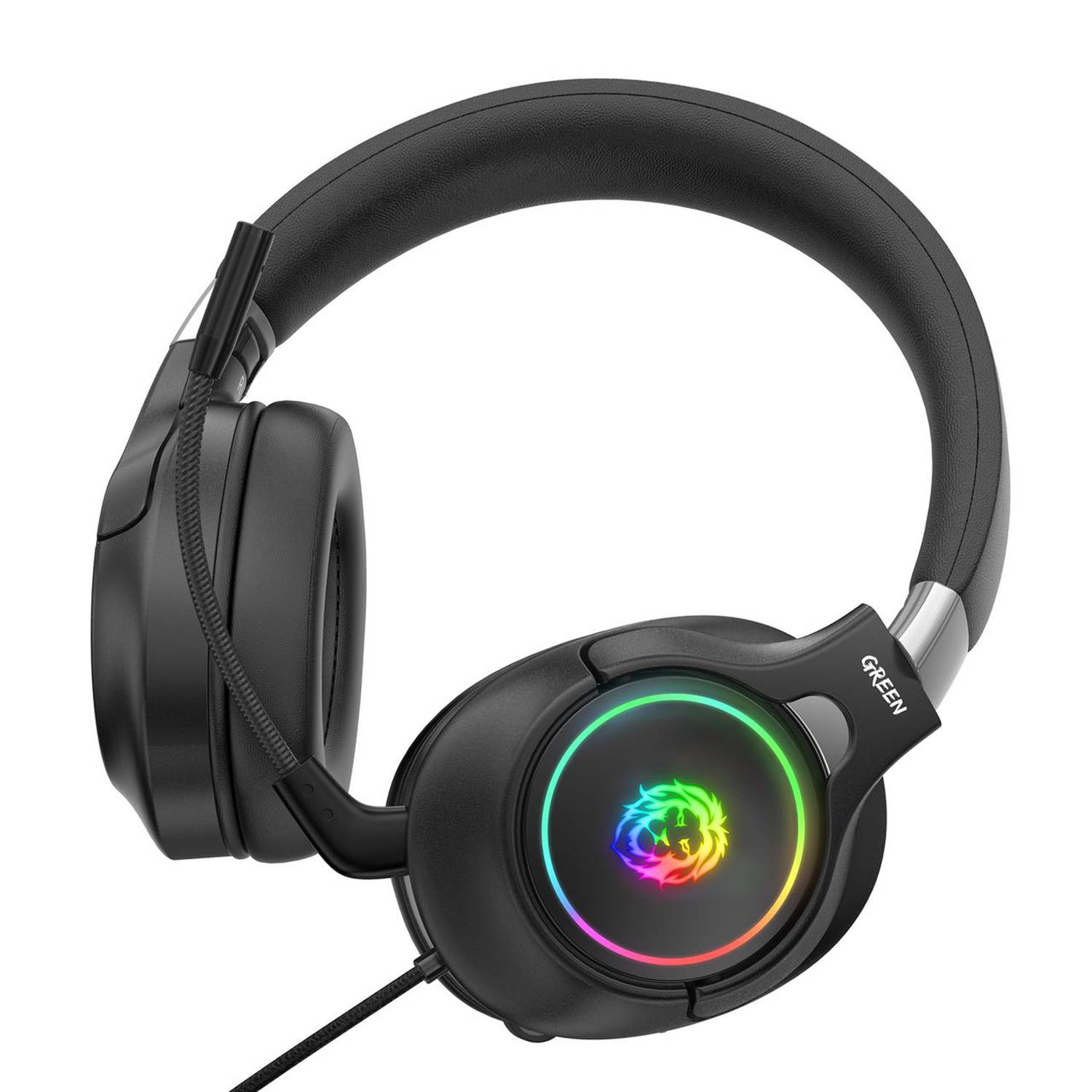 Professional Gaming Headphones with RGB Lighting and Microphone GNK10RGBBK