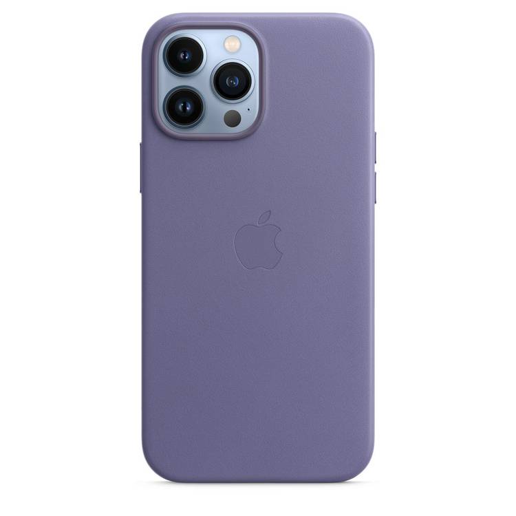 Apple Leather Case with MagSafe Compatible for iPhone 13 Pro Max (6.7") - Wisteria