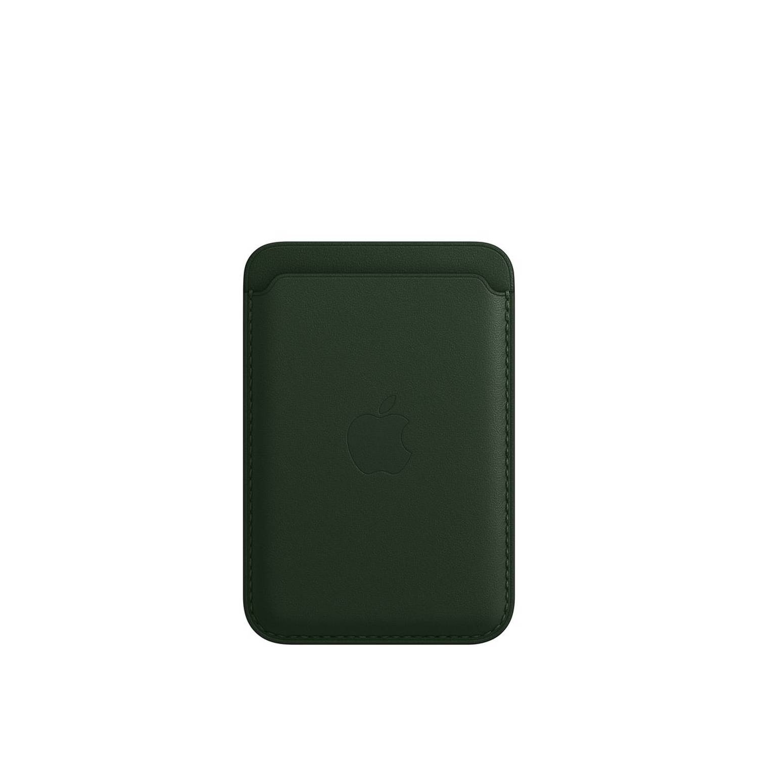 Apple Leather Wallet with MagSafe Compatible for iPhone - Sequoia Green