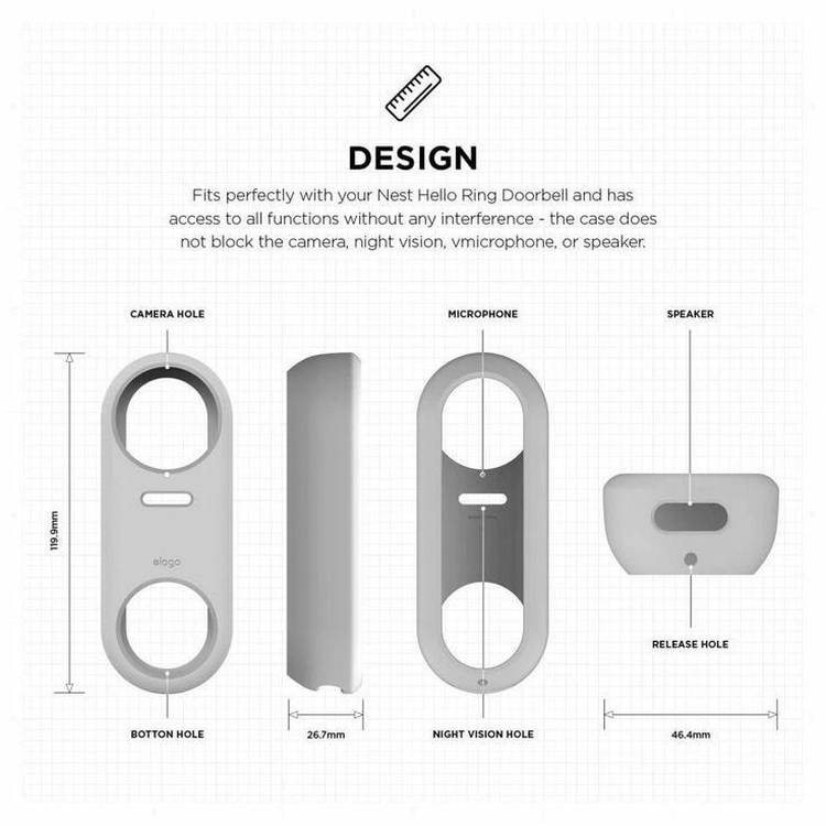 Nest hello doorbell hotsell dimensions