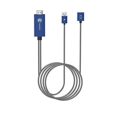 GameSir GTV100 Display Adapter Cable for Mobile Gaming, Compatible w/ iOS Systems, Full HD, 60 Hz, Aluminum Alloy Protection from Dropping, Nylon Brained Cable to Prevent Breaking
