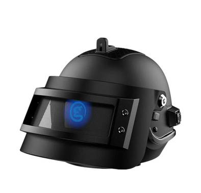 GameSir Mini Portable Bluetooth Speaker with RGB Indicator Lights, Bluetooth 4.2, Aluminum Alloy, 10m Transmission Range, PUBG Spetsnaz Helmet Inspired Design - Black