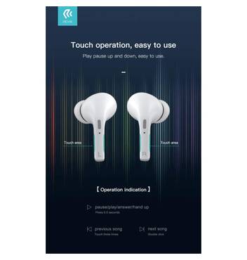 Devia Joy A5 Series TWS Wireless Earphone with Touch Operation