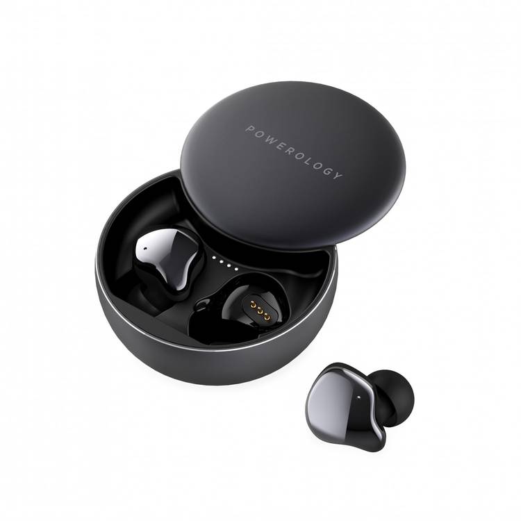 Powerology Bluetooth Headset True Wireless Earbuds - Grey